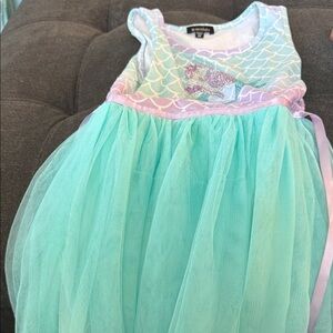 Zunie Aqua Mermaid Pattern Dress